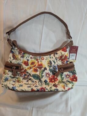 Koltov Women's  Bright floral shoulder hobo bag